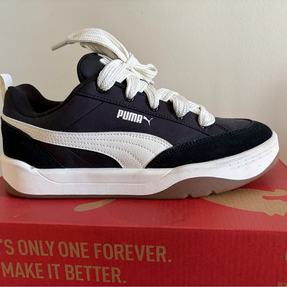 PUMA Kids Black and White Sneakers